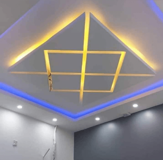 Geometric LED Gypsum Ceiling